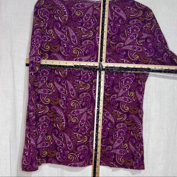 White Stag Purple Cotton Knit Long Sleeve Shirt - Picture 7 of 7